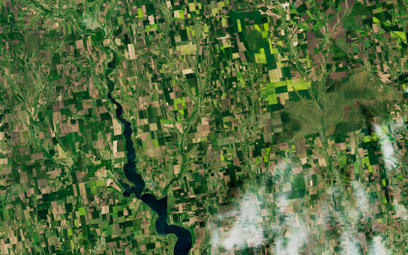Zdjęcie satelitarne ziem uprawnych na Ukrainie