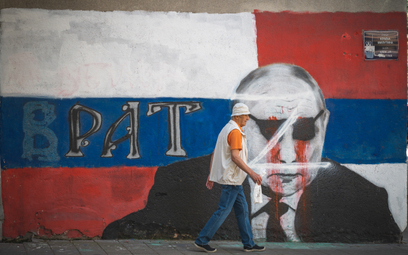 Mural w Belgradzie, stolicy Serbii