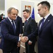 Premier Donald Tusk i minister finansów Andrzej Domański