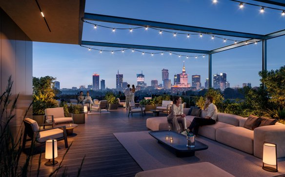 Ostatnie piętro dokończonego gmachu stanie się przestrzenią rekreacyjną z wspaniałym widokiem na cen