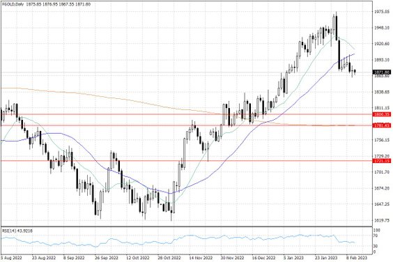 Notowania złota – dane dzienne