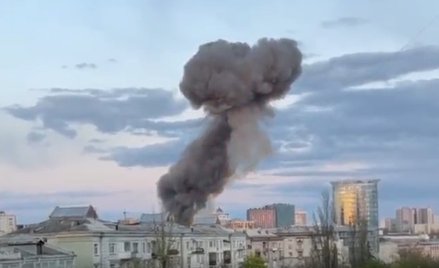 Dwie rakiety spadły w centrum Kijowa