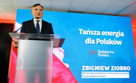 Lider Solidarnej Polski Zbigniew Ziobro na konwencji "Tańsza energia dla Polaków"