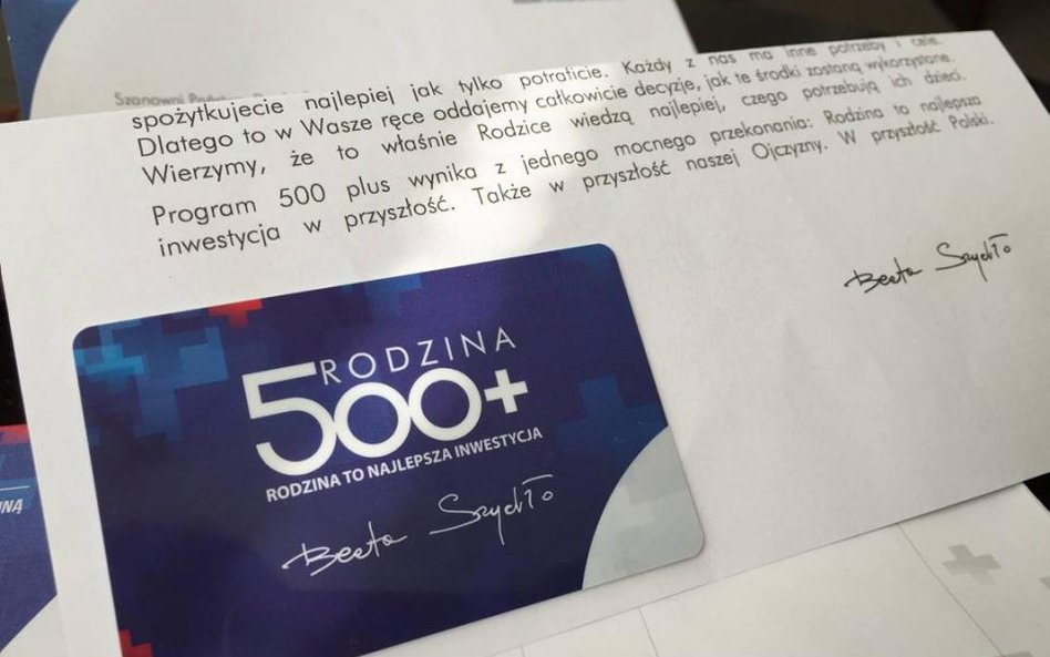 Drogi list od premier Beaty Szydło dla beneficjentów programu 500 plus