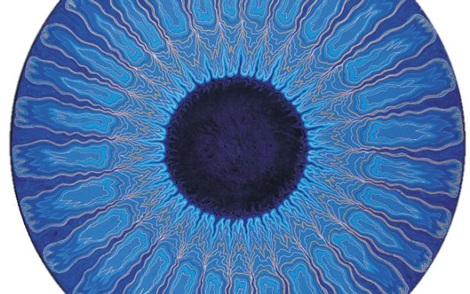 Źrenica 1997, akryl, olej na płótnie, na płycie, fi 86 cm plik: 694x700 jpeg 209KB; źródło strona ww