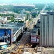 Stadion Narodowy - widok z centrum Warszawy