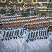 Chinese sailors parade in Beijing's Tiananmen Square