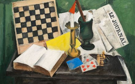 Hayden Martwa natura z kartami i szachownicą