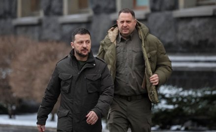 Wołodymyr Zełenski i Andrij Jermak