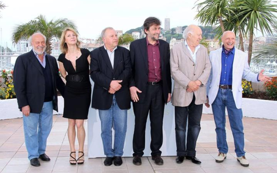 Reżyser Nanni Moretti (czwarty od lewej) i aktorzy Renato Scarpa, Margherita Buy, Jerzy Stuhr, Miche