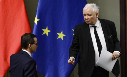 Premier Mateusz Morawiecki i prezes PiS Jarosław Kaczyński
