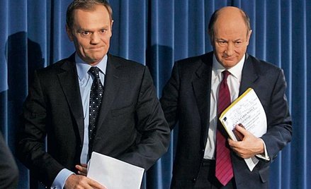 Premier Donald Tusk i minister finansów Jacek Rostowski