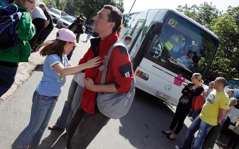 Zapalił się autobus wiozący dzieci nad morze