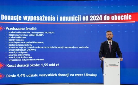 Szef MON przedstawił szczegóły pomocy wojskowej udzielonej Ukrainie przez Polskę od rozpoczęcia pełn
