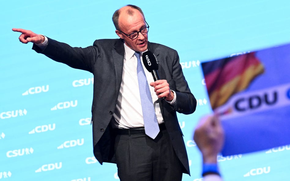 Kandydat na kanclerza, przewodniczący CDU Friedrich Merz.