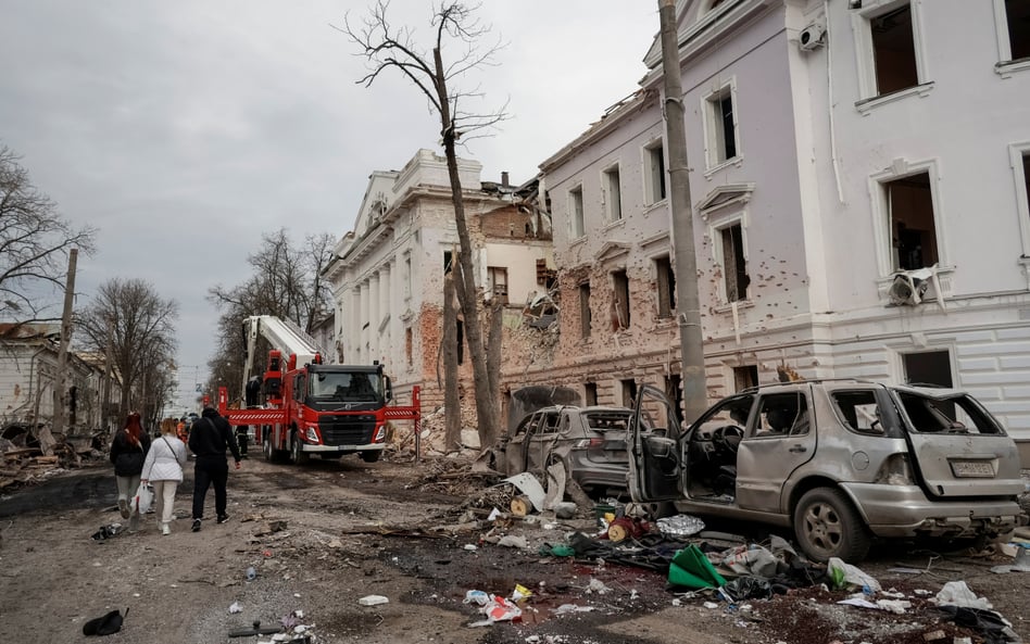 Miasto Sumy po rosyjskim ataku