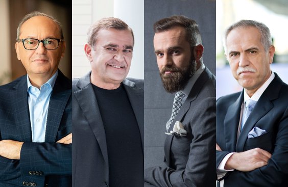 Zbigniew Juroszek (od lewej), Roman Karkosik, Sebastian Kulczyk i Zygmunt Solorz to przedsiębiorcy o