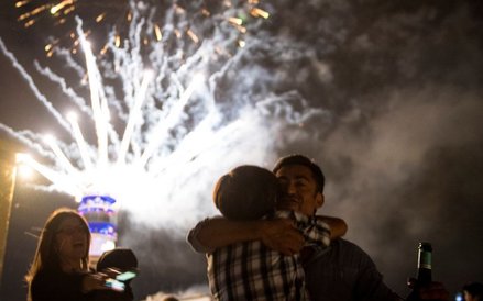 Mieszkańcy Chile cieszą się z nadejścia 2018 roku