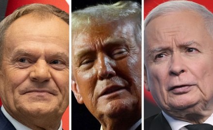 Donald Tusk, Donald Trump i Jarosław Kaczyński