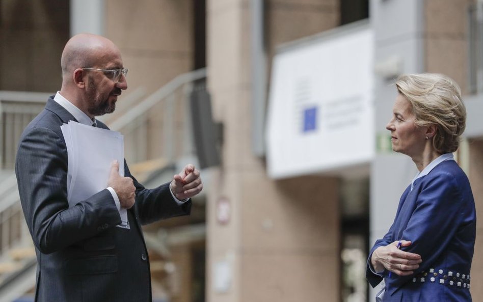 Szefowa KE Ursula von der Leyen i przewodniczący Rady Europejskiej Charles Michel
