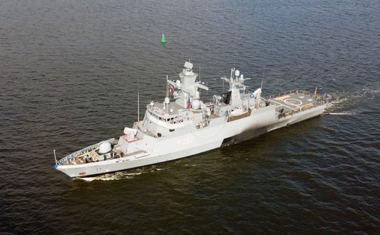 Niemiecka korweta Erfurt.