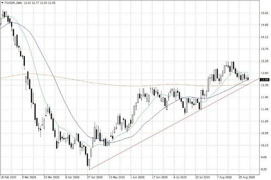 Notowania cukru w USA – dane dzienne