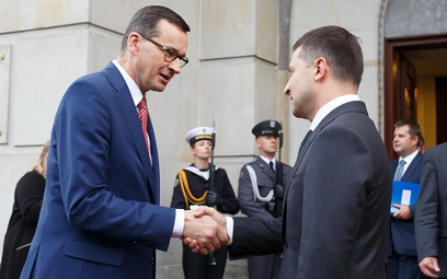 Spotkanie premiera Mateusza Morawieckiego z prezydentem Ukrainy Wołodymyrem Zełenskim w sierpniu 201