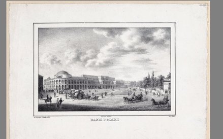 Plac Bankowy z XIX w. Budynek został zaprojektowany przez Antonio Corazziego dla Banku Polskiego. Gi