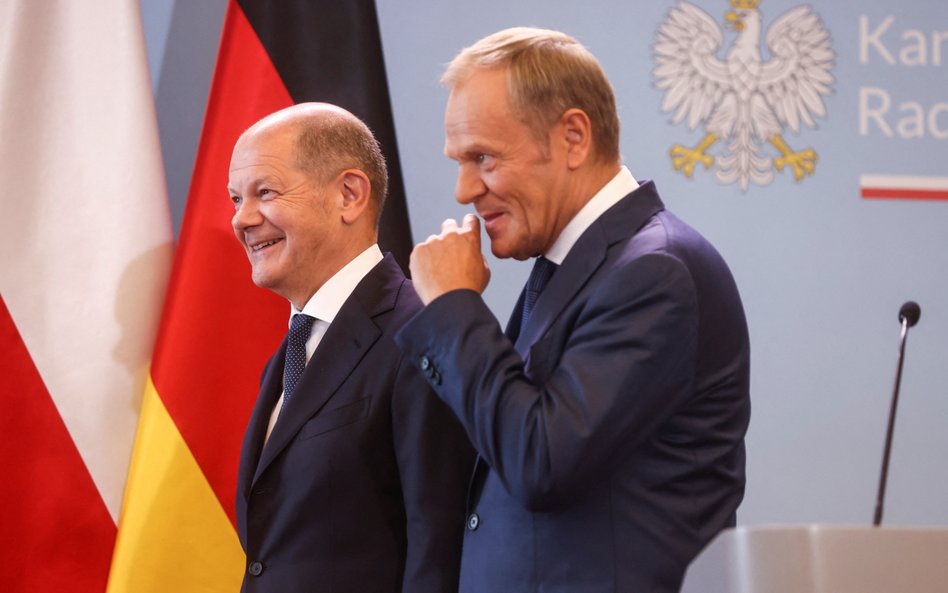 Kanclerz Niemiec Olaf Scholz i premier RP Donald Tusk