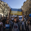 Demonstracja Rosjan w Pradze