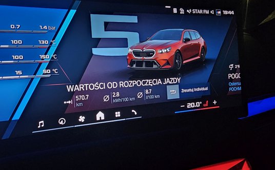 BMW M5 Touring uzyskało na trasie 570 km średnie zużycie paliwa 8,7 l/100 km