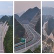 Fragment drogi G7611 Duyun–Shangri-La w Chinach. Zamiast drążyć tunel, usunięto część góry