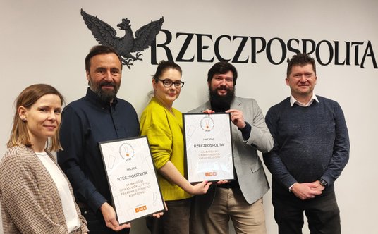 Nagrody wręczyli nam Robert Sadowski, kierownik Działu Komunikacji Marketingowej IMM (pierwszy z pra