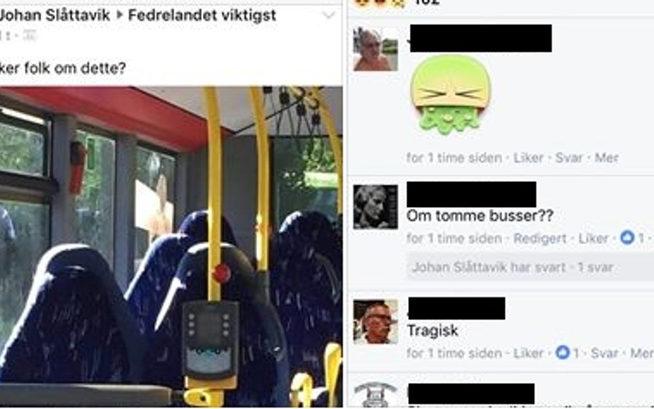 Norwegia: Pomylili siedzenia z kobietami w burkach