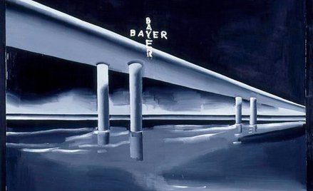 Wilhelm Sasnal, Bayer, 2000, olej, płótno, 177 x 177 cm