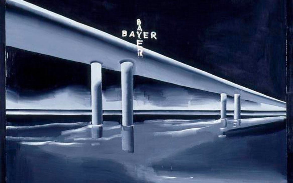 Wilhelm Sasnal, Bayer, 2000, olej, płótno, 177 x 177 cm