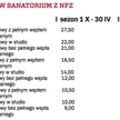 WYKAZ OPŁAT W SANATORIUM Z NFZ