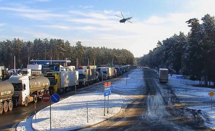 Śmigłowiec Mi-8 w pobliżu granicy białorusko-ukraińskiej