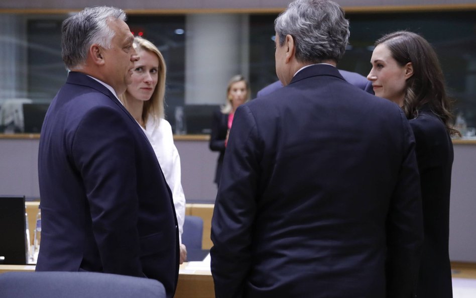 Viktor Orban w czasie szczytu UE