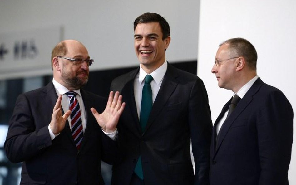 Martin Schulz, Pedro Sanchez i Sergei Stanishev