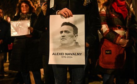 Uroczystości upamiętniające rosyjskiego lidera opozycji Aleksieja Nawalnego w Krakowie