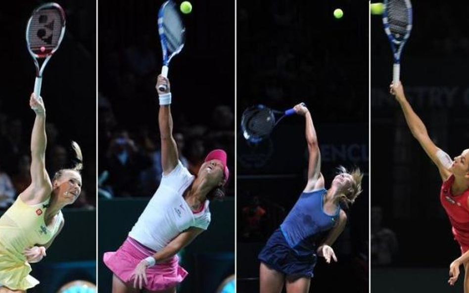 Od lewej: Karolina Woźniacka, Na Li, Maria Szarapowa, Agnieszka Radwańska