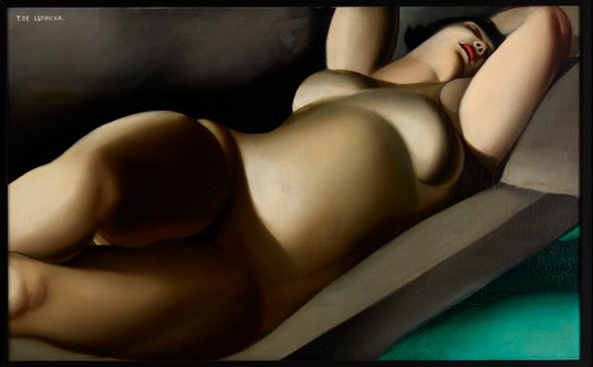 Tamara Łempicka, „Piękna Rafaela z zieleni”.