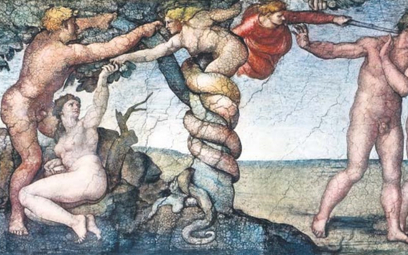 Michał Anioł, „Upadek i wygnanie z raju” (1509–1510) – fresk z Kaplicy Sykstyńskiej