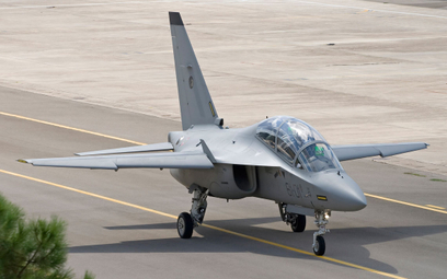 Samolot szkolenia zaawansowanego T-346A Master Sił Powietrznych Włoch. Fot./Leonardo