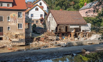 Lądek-Zdrój dwa dni po przejściu przez miasto fali powodziowej, 17 września 2024 r.