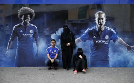 Londyn. Kibice Chelsea