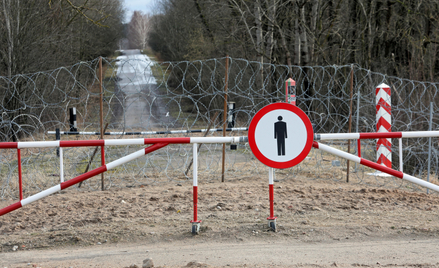 Pas przygraniczny w okolicach miejscowości Chworościany na granicy polsko-białoruskiej