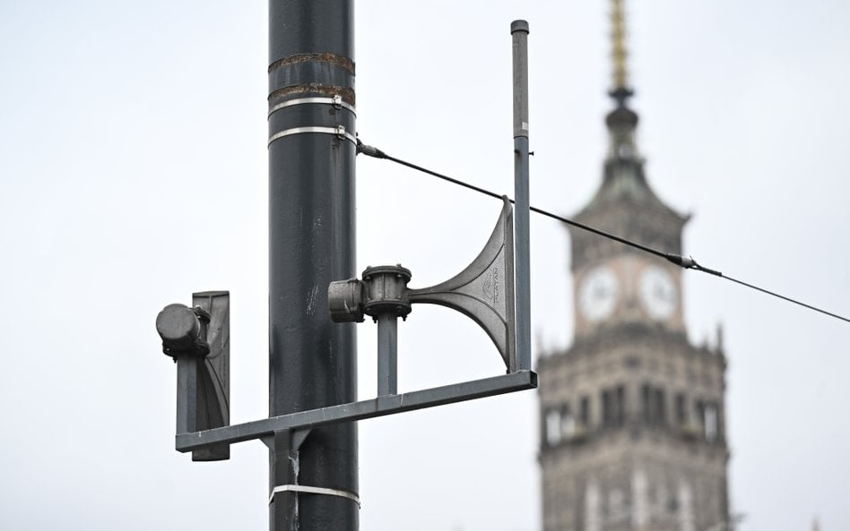 Syrena alarmowa w centrum Warszawy