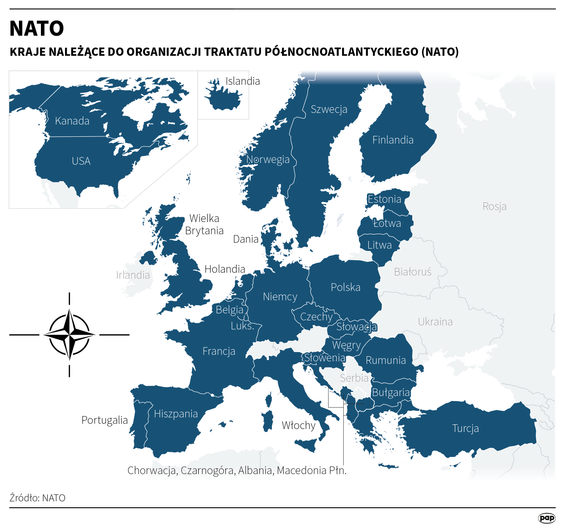 Kraje należące do Sojuszu Północnoatlantyckiego